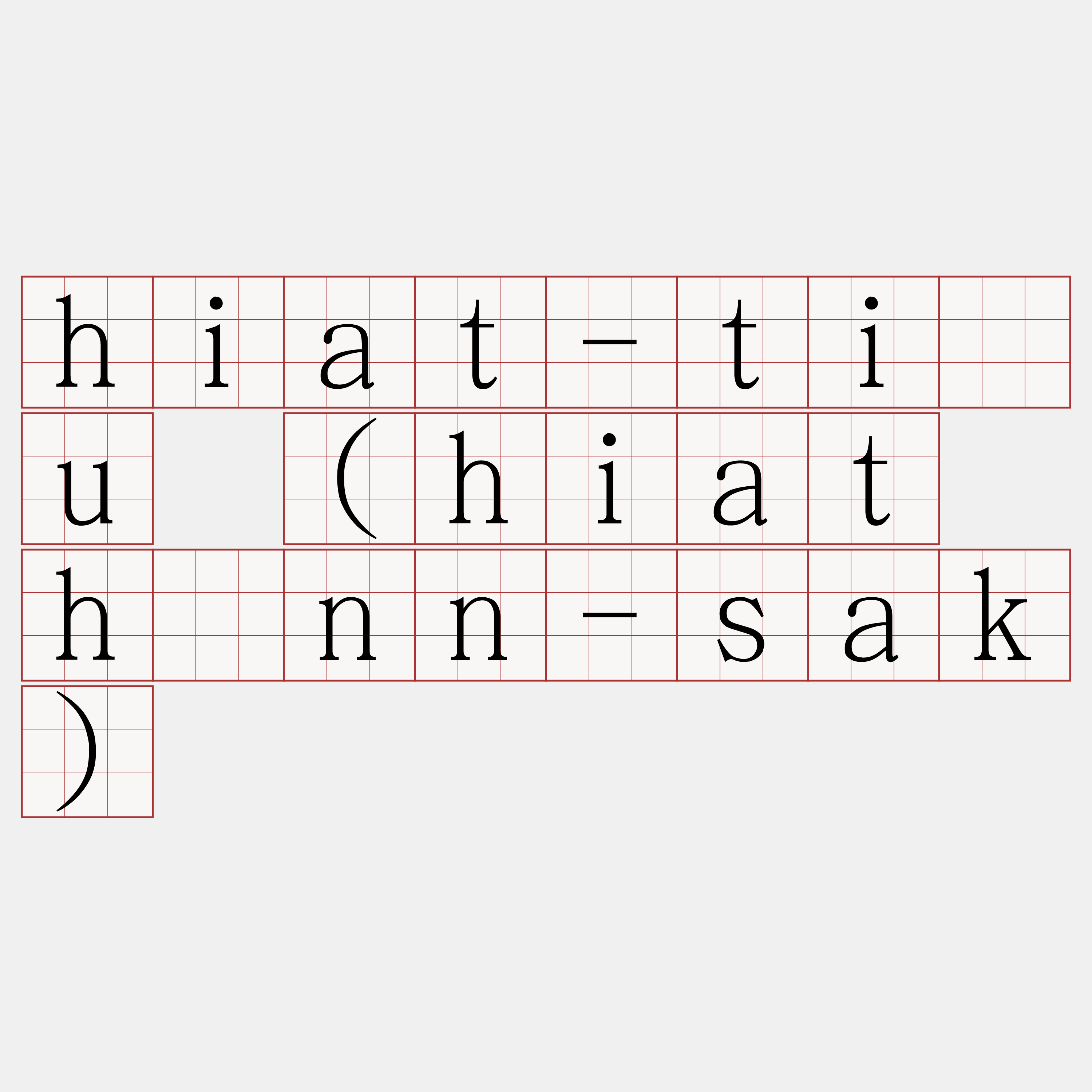 hiat-tiāu (hiat hìnn-sak)